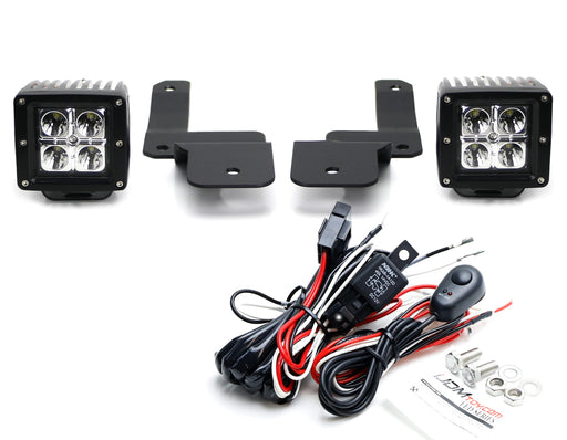 40W CREE LED Pod Lights w/A-Pillar Bracket/Wiring For 19-up Chevy Silverado 1500