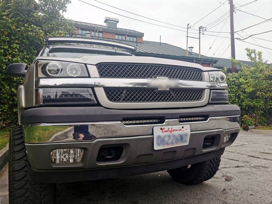 32" Lower Bumper LED Light Bar Kit w/Bracket/Wire/Switch For Silverado Avalanche