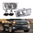 Clear Lens Fog Lights w/ White LED Bulbs For Chevy 1500 2500 3500 Suburban Tahoe