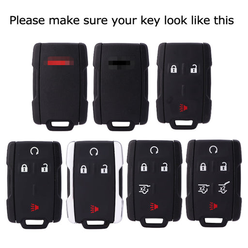 Red TPU Key Fob Protective Case For 14-up Chevy Silverado Colorado, GMC Sierra..