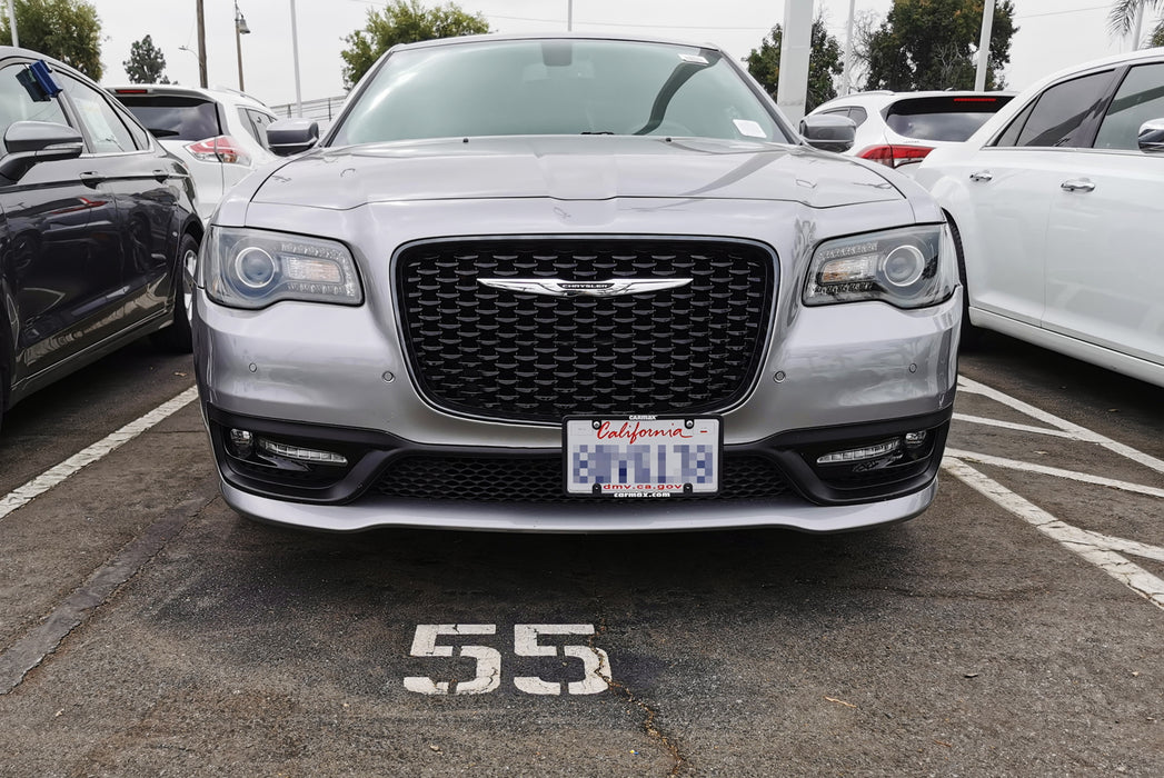 No Drill Front Grille Mesh Mount License Plate Relocator For 15-up Chrysler 300