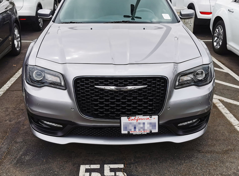 No Drill Front Grille Mesh Mount License Plate Relocator For 15-up Chrysler 300