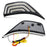 Clear Lens White/Amber Sequential Blink LED Fender Flare Lights For Wrangler JL