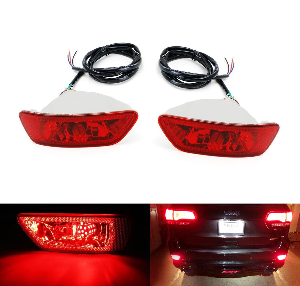 LED Rear Fog Light Conversion Kit For 11-21 Jeep Grand CherokeeWk2, Compass, etc