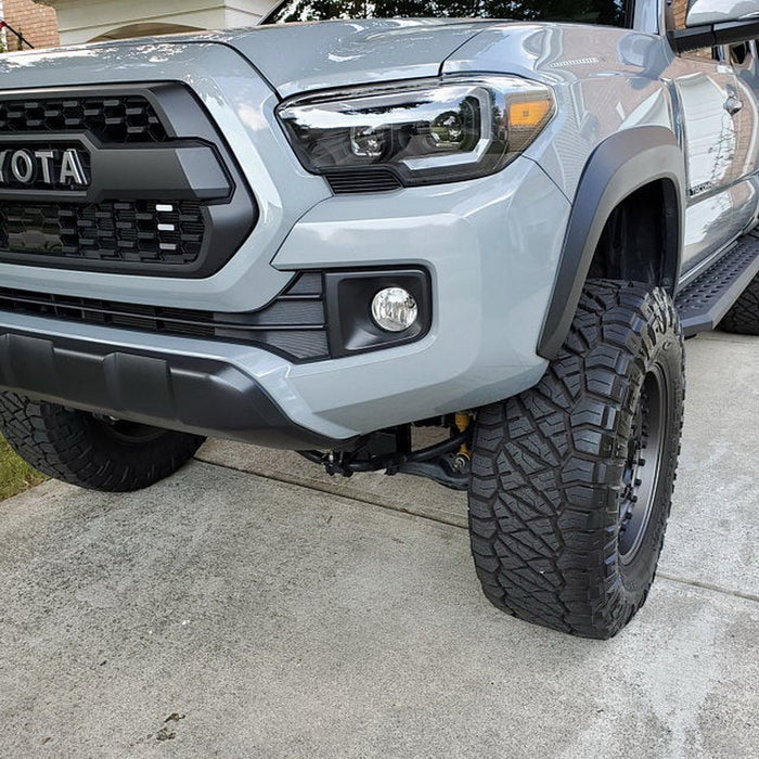 Retro 3-Color Stripe Grille Badge Sticker For 16-23 Toyota Tacoma TRD-Pro, Grey