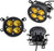 Yellow Clover Leaf LED Fog Light Kit w/OE Bezels, Relay For 2017-19 Nissan Titan