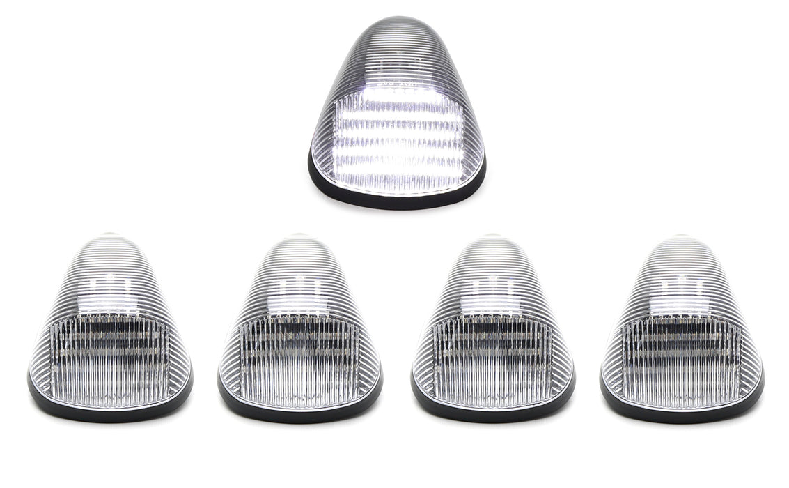 5pc Clear Lens White Full LED Cab Roof Marker Lights For Ford 1999-06 F250 F350