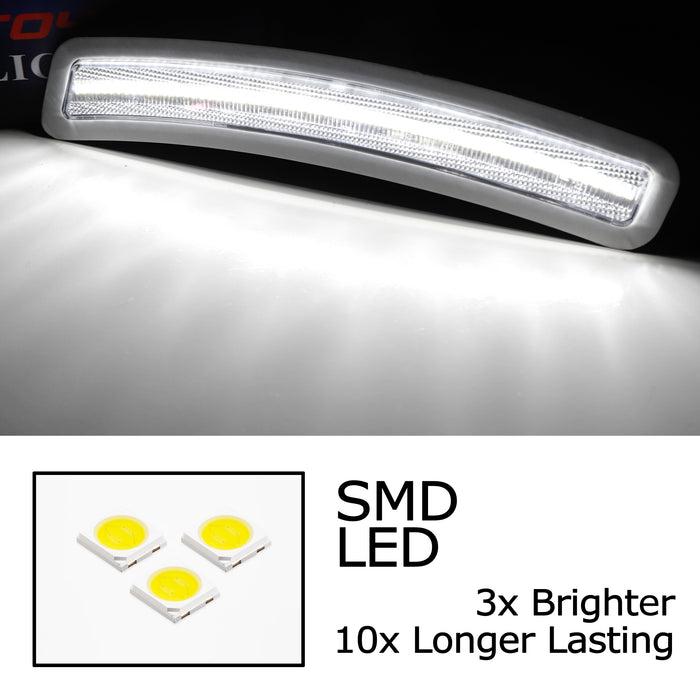 Clear Lens White LED Bumper Reflex Replace Side Markers For BMW 19+ G20 3 Series