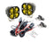 Hood Edge Mount Round Yellow LED A-Pillar Light Kit Universal For Truck SUV Jeep