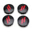 4pc Set 63mm Red // Slash Wheel Center Caps For Dodge Charger Challenger Durango