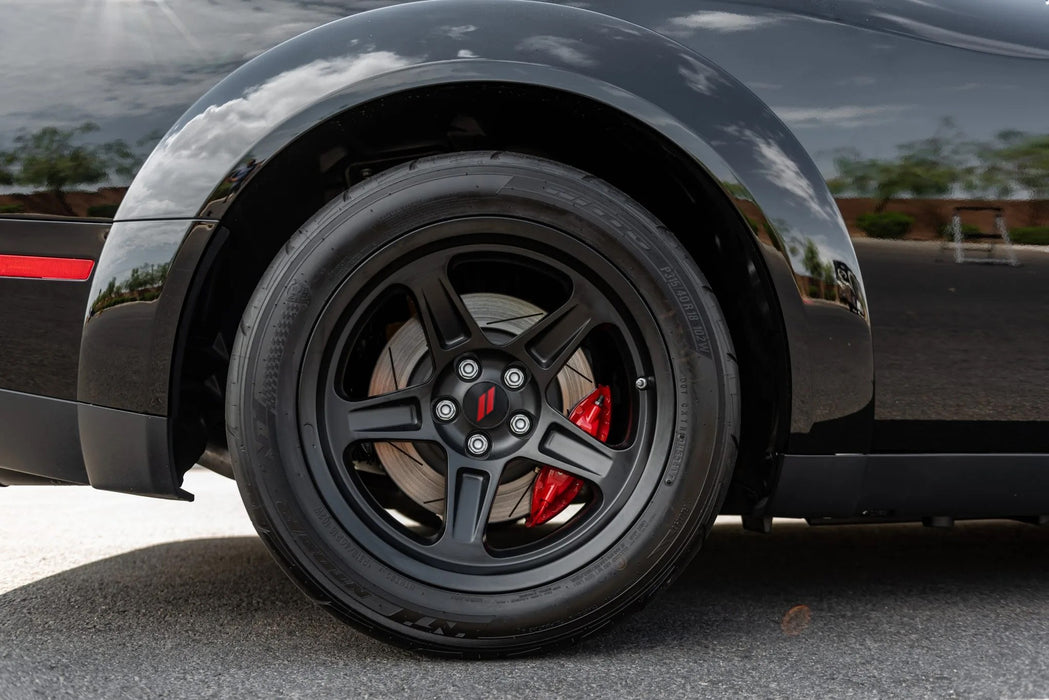 4pc Set 63mm Red // Slash Wheel Center Caps For Dodge Charger Challenger Durango