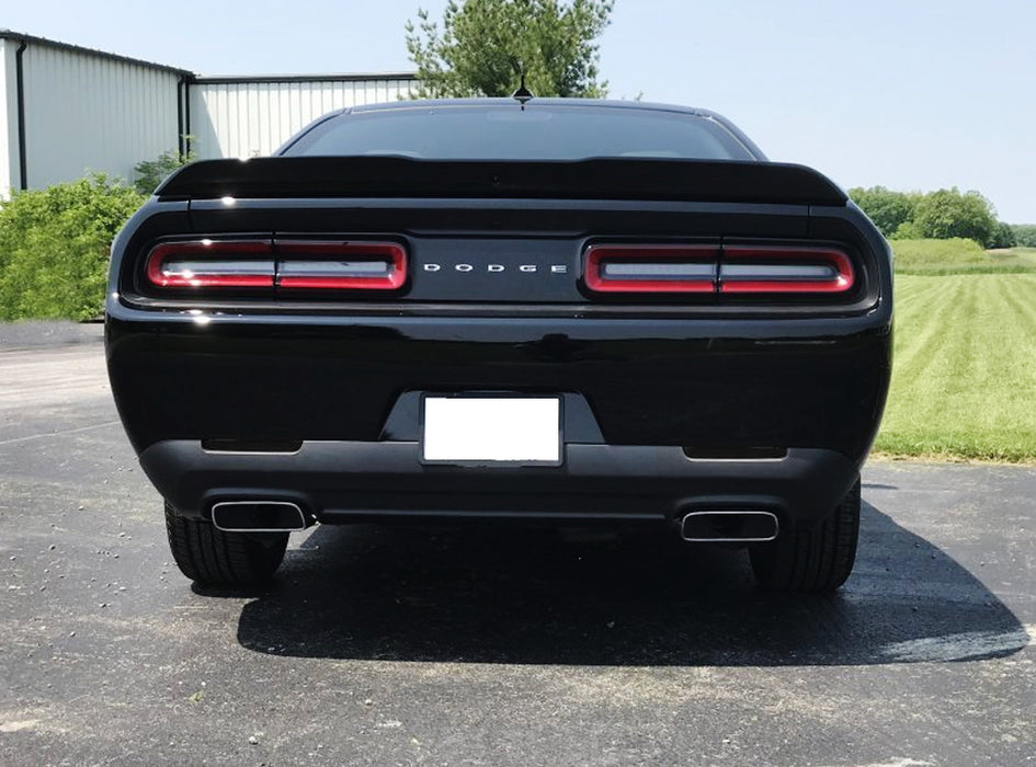 Blackout Smoked Lens Rear Bumper Reflector Lenses For 2015-up Dodge Challenger