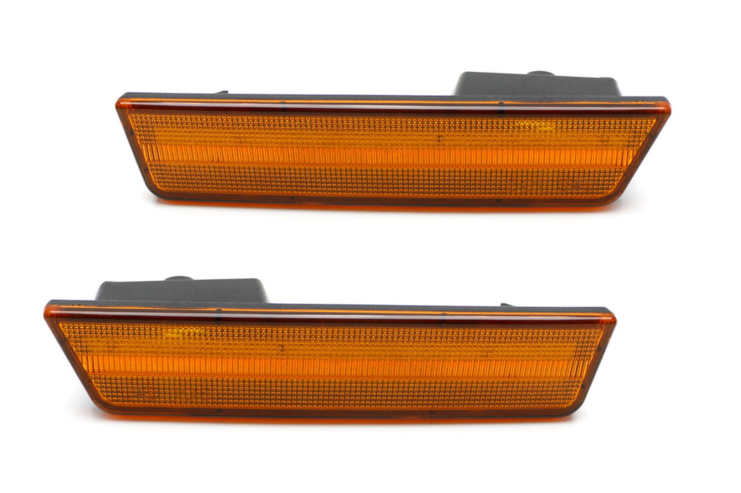 Amber Lens Yellow LED Light Front Side Marker Lamps For 2008-14 Dodge Challenger