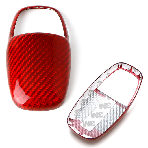 Red Real Carbon Fiber Shift Knob Cover Shell For Dodge 15-23 Challenger Charger