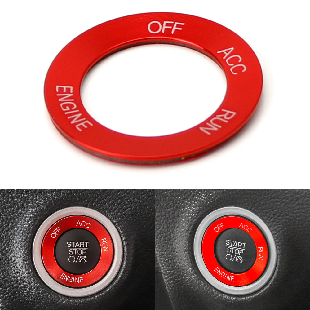 Red Keyless Engine Push Starter Surrounding Ring For Dodge Charger Challenger...