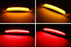 Clear Lens Front Amber Rear Red LED Side Marker Lights For 15-up Dodge Charger