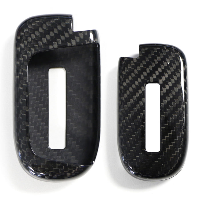 Real/Genuine Black Carbon Fiber Smart Key Fob Shell For Chrysler Dodge Jeep