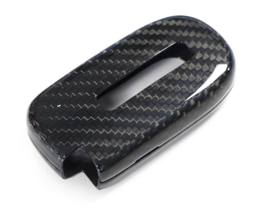 Real/Genuine Black Carbon Fiber Smart Key Fob Shell For Chrysler Dodge Jeep