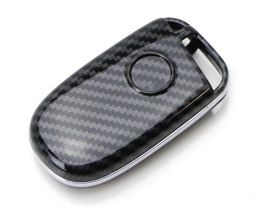 Black"Carbon Fiber" Key Fob For Dodge Charger Challenger Dart, Jeep Chrysler etc