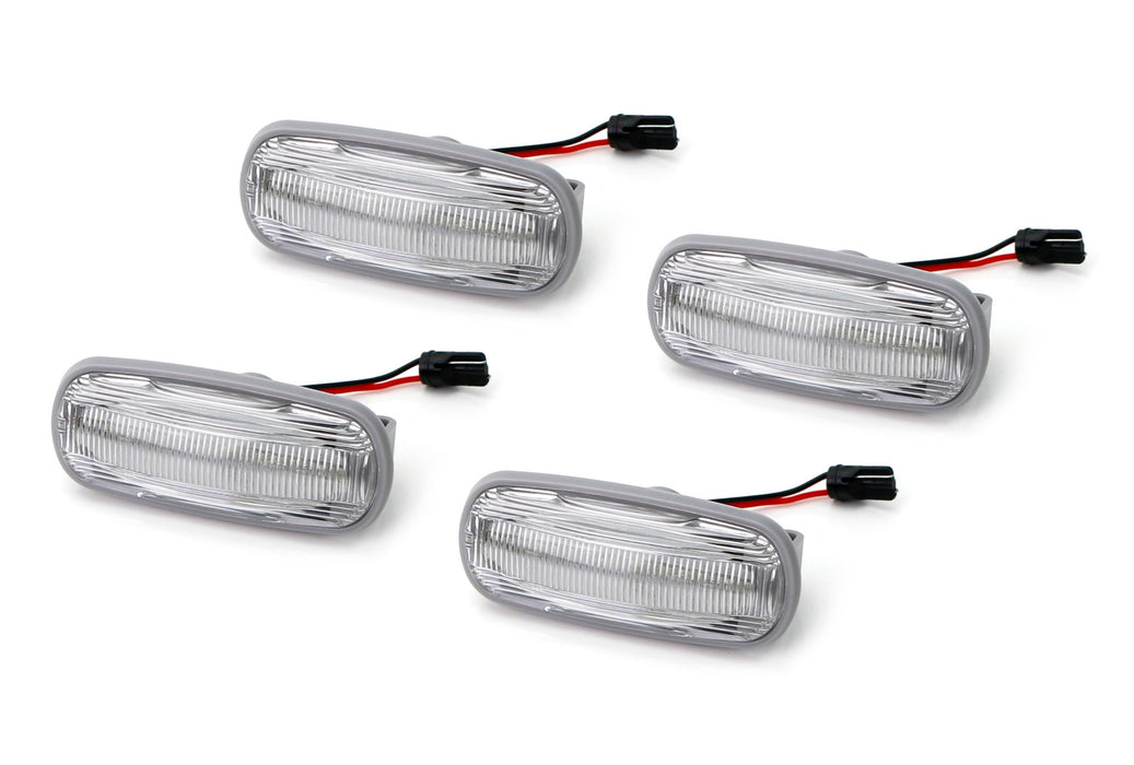 Clear Lens Front/Rear 48-LED Fender Side Marker Lamps For 03-09 RAM Double Wheel