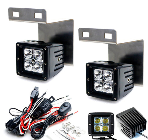 LED Pod Light Kit w/ Brackets, Wirings For 94-01 Dodge RAM 1500, 94-02 2500 3500