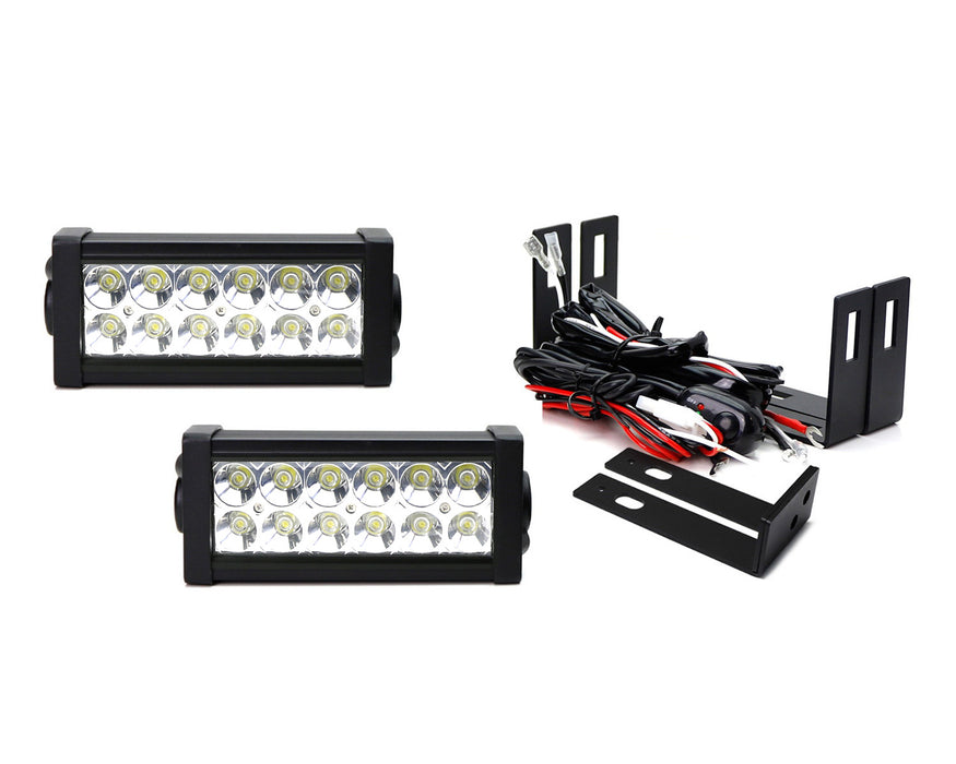 7" LED Light Bars w/Rear Bumper Mount, Wiring For 09-18 Dodge RAM 1500 2500 3500