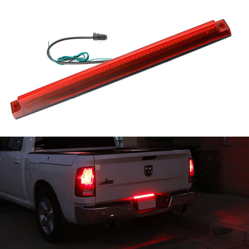 Red Lens F1 Strobe Flash LED Tailgate ID Lightbar For 06-up Dodge RAM 2500 3500