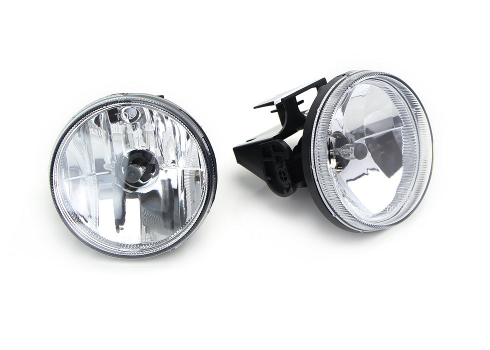 Complete Clear Lens Fog Lights w/ H3 Halogen Bulbs For 99-02 Dodge RAM 1500 2500