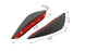 4pcs Car Black Dry "Carbon Fiber" Patten Front Bumper Canard, Body Diffuser Fins