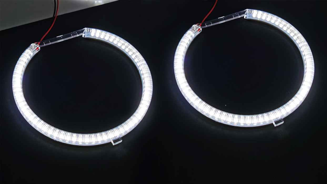 4x White LED C-Ring Kit For BMW E34 E39 5 Series Xenon Headlight Angel Eye Retro