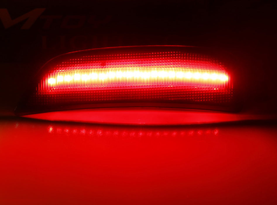 Smoke Lens Red LED Strip Rear Side Marker Light For 16-up Fiat 124 Spider Abarth