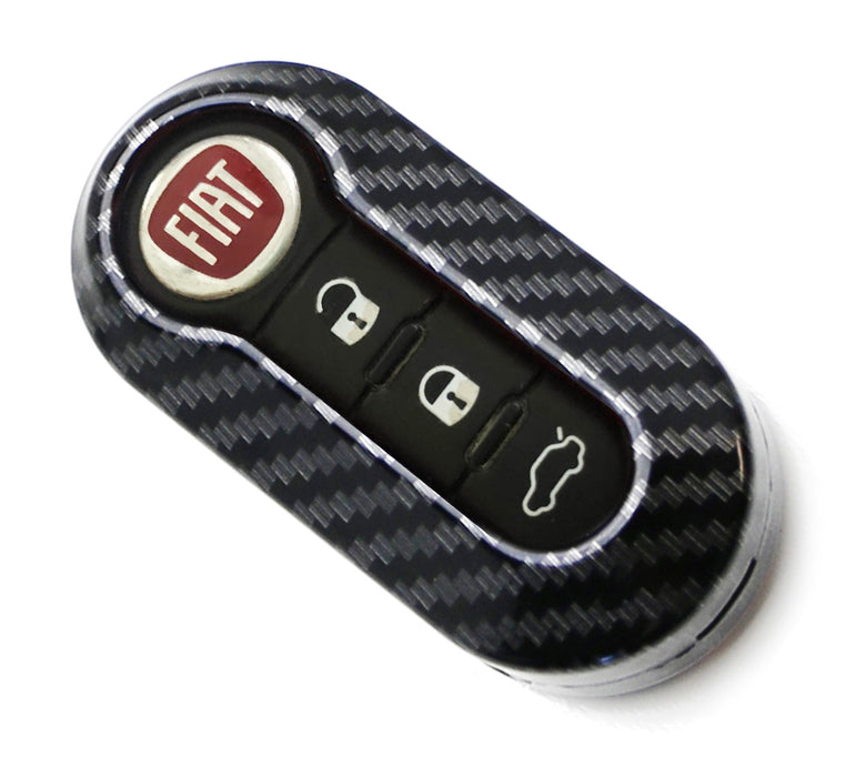 Gloss Key Fob Shell Cover For FIAT 500 500L 500X Abarth 3-Button Folding Key