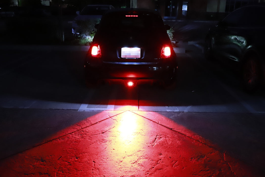 Red 24W LED Rear Bumper Center Backup Reverse Light For 13-19 Fiat 500 Abarth GQ