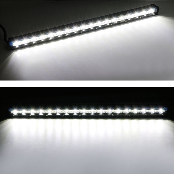 Hood Scoop Mount 25" LED Light Bar w/Brackets Wiring For 07-14 Toyota FJ Cruiser