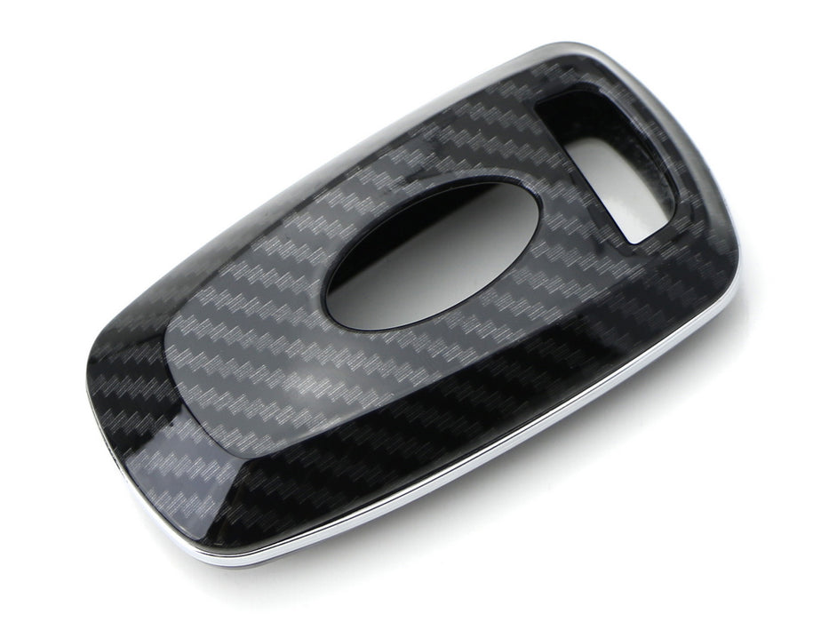 Black"Carbon Fiber" Key Fob For 18-up Ford Mustang F150 F250 Explorer Expedition