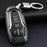 Black Glossy "Carbon Fiber" Pattern Key Fob Shell w/ Keychain For Ford Lincoln