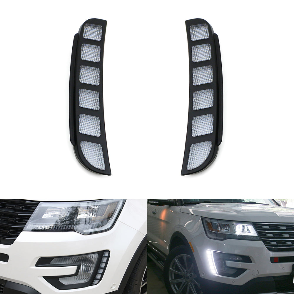 Direct Fit Vertical Mount LED Daytime Running Lights For Ford Explorer