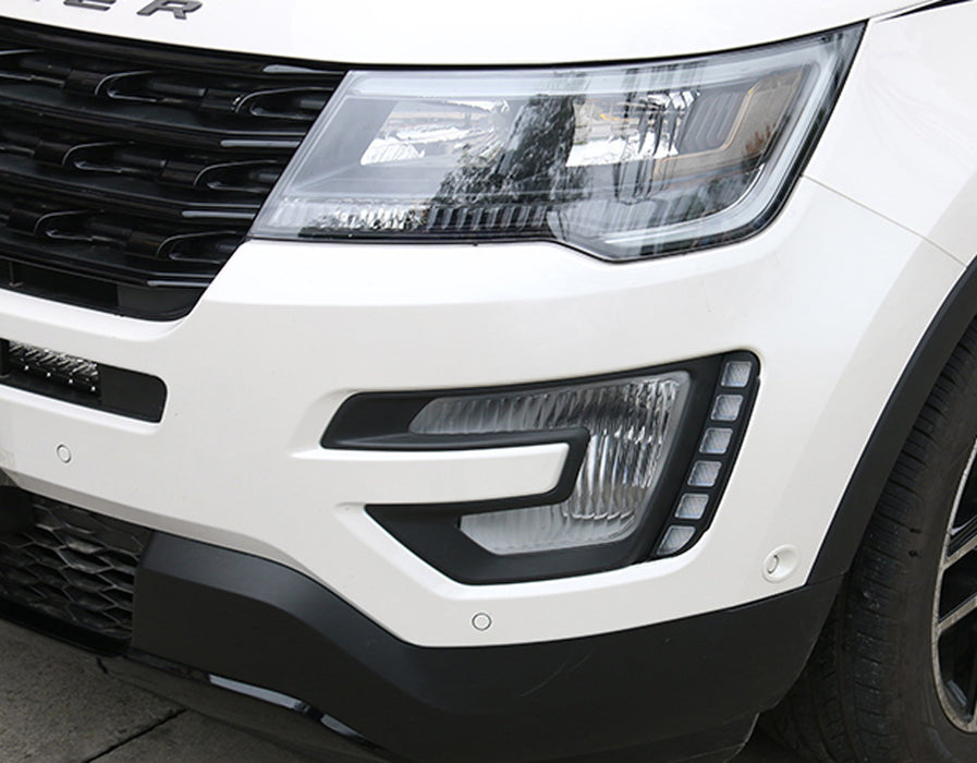 Direct Fit Vertical Mount LED Daytime Running Lights For 2016 2017 Ford Explorer