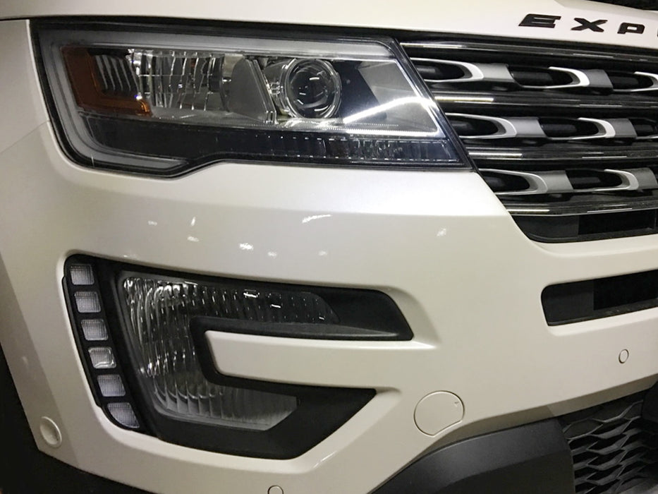 Direct Fit Vertical Mount LED Daytime Running Lights For 2016 2017 Ford Explorer