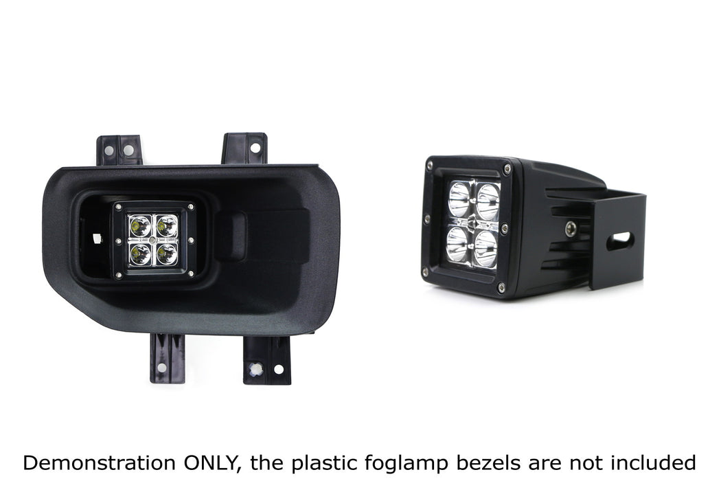 3-Inch 2x2 LED Pod Lights w/ Foglight Opening Mount/Wire For Ford F150 F250 F350