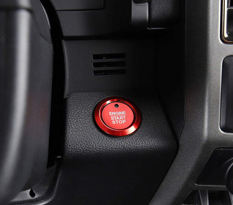 Red Keyless Engine Push Start Button & Surrounding Ring For Ford F-150 Raptor...