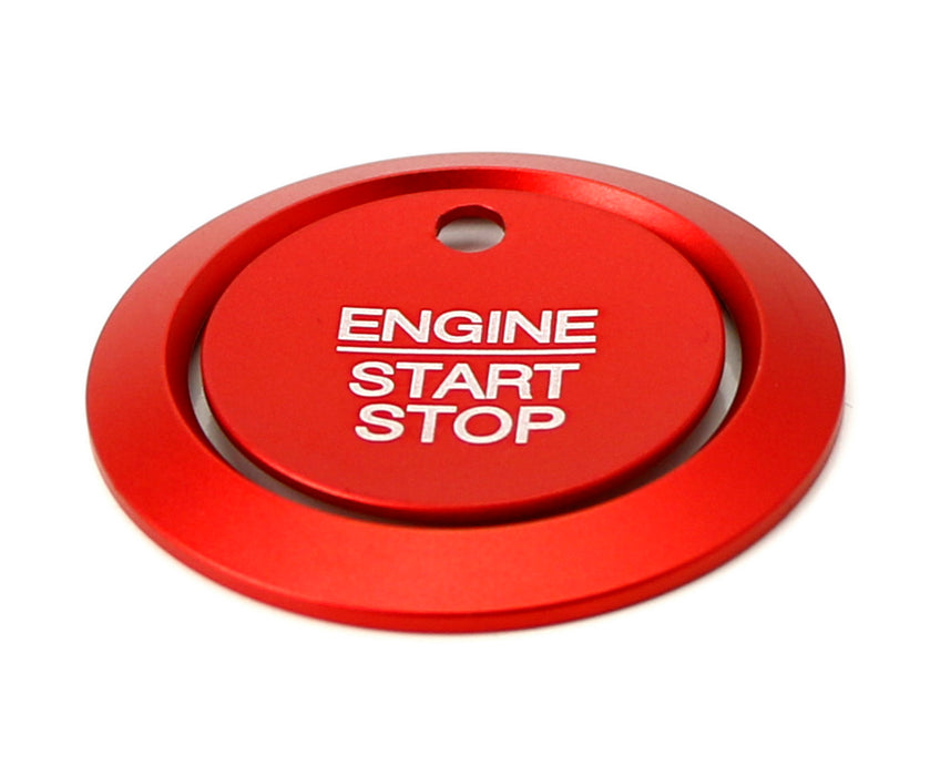 Red Keyless Engine Push Start Button & Surrounding Ring For Ford F-150 Raptor...