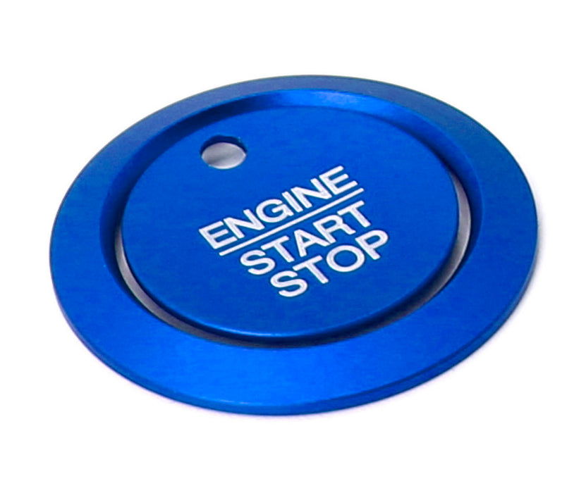 Blue Keyless Engine Push Start Button & Surrounding Ring For Ford F-150 Raptor..