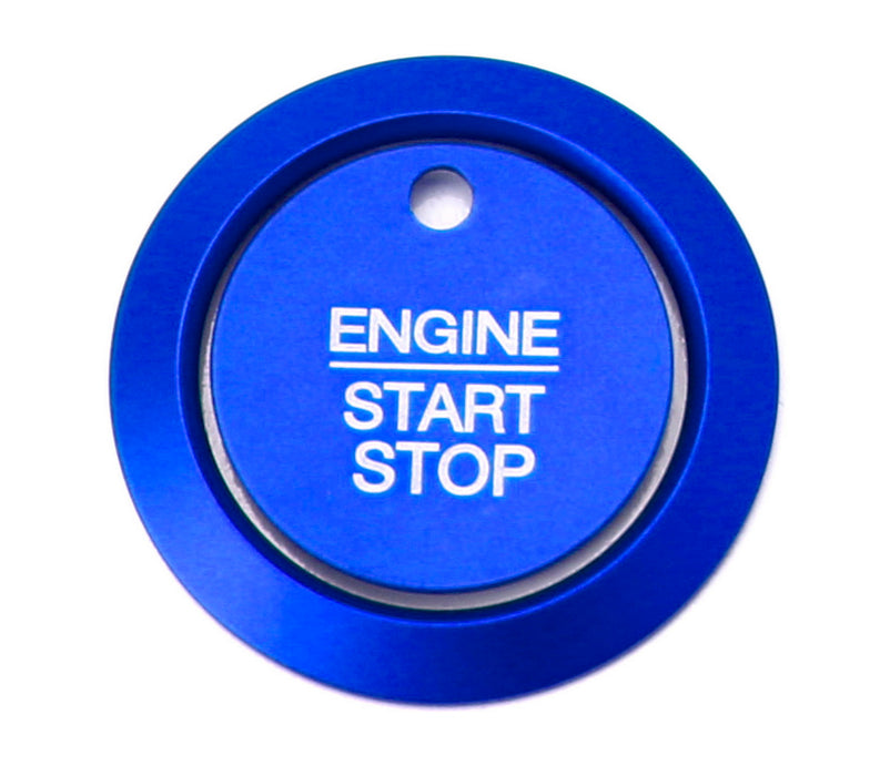 Blue Keyless Engine Push Start Button & Surrounding Ring For Ford F-150 Raptor..