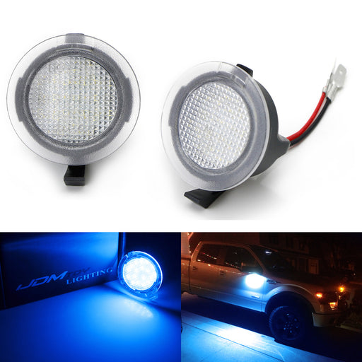 Blue Full LED Side Mirror Puddle Lights For Ford F150 Raptor Edge Flex Taurus...