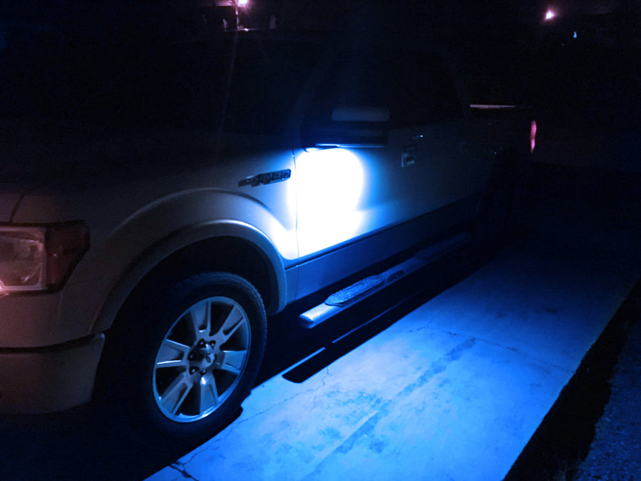 Blue Full LED Side Mirror Puddle Lights For Ford F150 Raptor Edge Flex Taurus...