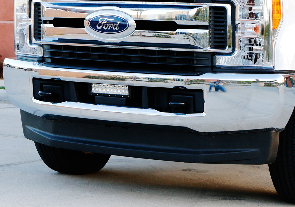 60W 11" LED Light Bar w/ Lower Bumper Bracket, Wiring For 17-up Ford F250 F350