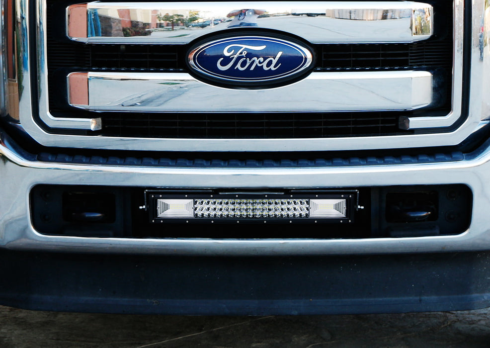 Flood/Spot Beam LED Light Bar w/ Lower Bumper Bracket, Wire For 11-16 F250 F350