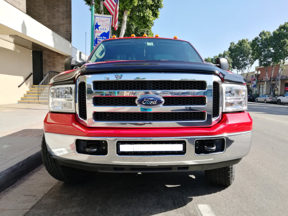 Flood/Spot Beam LED Light Bar w/ Lower Bumper Bracket, Wire For 99-07 F250 F350