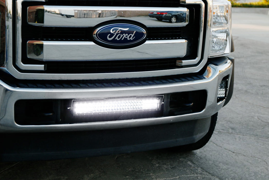 Flood/Spot Beam LED Light Bar w/ Lower Bumper Bracket, Wire For 11-16 F250 F350